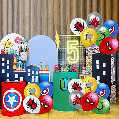 36 pcs Birthday Balloons For Superhero,Hero Theme Party Supplies Kid's Party Decorations.