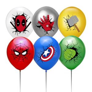 36 pcs Birthday Balloons For Superhero,Hero Theme Party Supplies Kid's Party Decorations.