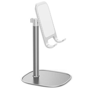 uniwit aluminium alloy angle adjustable desktop cellphone holder,case friendly,fully protect cellphone,sturdy and durable phone stand compatible for all iphone series and other 4-7.9 inches cellphones