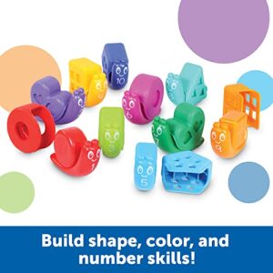 Learning Resources Snap-n-Learn Shape Snails - 20 Pieces, Age 18+ Months Toddler Learning Activities, Educational Toys, Set Color, Teaching Toys