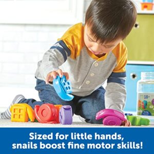 Learning Resources Snap-n-Learn Shape Snails - 20 Pieces, Age 18+ Months Toddler Learning Activities, Educational Toys, Set Color, Teaching Toys