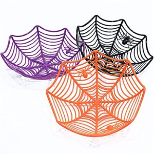 seasd halloween party plates spider web candy basket spiderweb halloween party decor kitchen supplies biscuit fruits plates (color : e, size : 22 * 7.8cm)