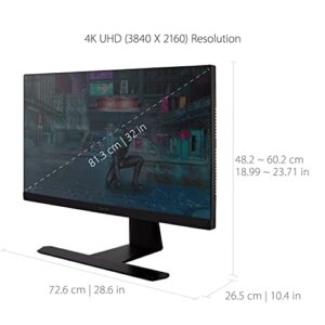 ViewSonic ELITE XG321UG 32 Inch 4K IPS 144Hz Gaming Monitor with G-Sync, Mini LED, Nvidia Reflex, HDR1400, Advanced Ergonomics, HDMI and DP for Esports