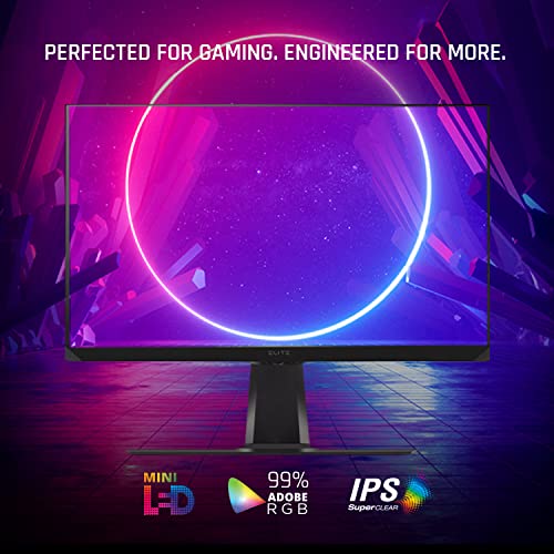 ViewSonic ELITE XG321UG 32 Inch 4K IPS 144Hz Gaming Monitor with G-Sync, Mini LED, Nvidia Reflex, HDR1400, Advanced Ergonomics, HDMI and DP for Esports