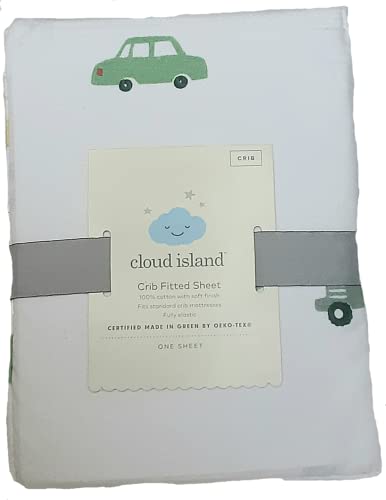 Cloud Island Fitted Crib Sheet- Transportation | Baby Boy Crib Sheet | Fitted Crib Sheet Cars, Tractors