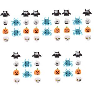 hohopeti 50 pcs light kids toy fillers party flashing goodies treats favors pumpkin dark led ghost toys goodie glowing for in random halloween and rings supplies the glow spider prizes