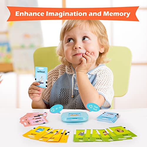 Ednzion Toddler Toys Age 2-4, Autism Sensory Toys for Autistic Children, Educational Learning Toys for 1 2 3 Year Old Boys and Girls, Speech Therapy Toys, 224 Sight Words Talking Flash Cards