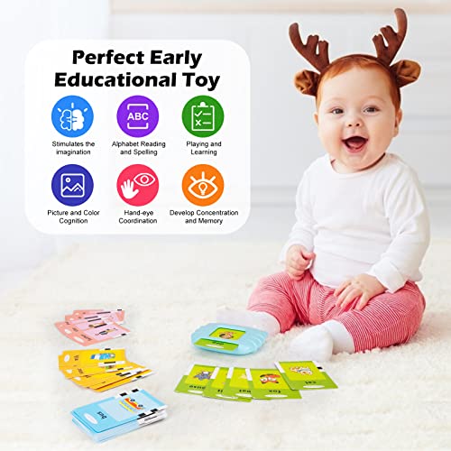 Ednzion Toddler Toys Age 2-4, Autism Sensory Toys for Autistic Children, Educational Learning Toys for 1 2 3 Year Old Boys and Girls, Speech Therapy Toys, 224 Sight Words Talking Flash Cards