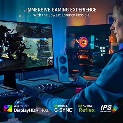 ViewSonic ELITE XG271QG 27 Inch 1440p 1ms 240Hz IPS Gaming Monitor with GSYNC, NVIDIA Reflex, DisplayHDR 400, RGB Lighting, and Advanced Ergonomics for Esports