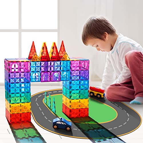 GobiDex Building Toys for Kids Ages 4-8 STEM Magnetic Tiles for Boys and Girls Magnet Blocks Toddler Gifts for Kids Ages 3-5