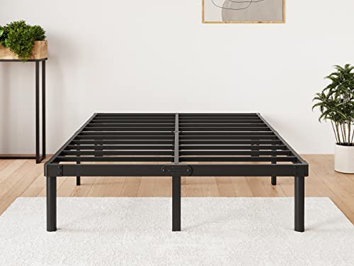 RLDVAY Queen-Bed-Frame, 12 Inch Metal-Bed-Frame-Queen, Heavy Duty Platform Bed Frame Queen Size, No Box Spring Needed, Easy Assembly, Noise-Free, Black