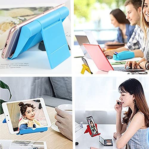 FadyDail Cell Phone Stand 2 Pack Cell Phone Holder for Desk, Portable Phone Stand Holder for Desktop Kitchen Travel, Cellphone Stand Mobile Holder for iPhone Stand & All Smartphone (Black)