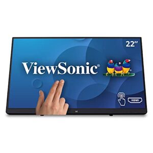 viewsonic td2230 22 inch 1080p 10-point multi touch screen ips monitor with hdmi and displayport,black,blue