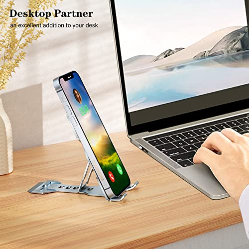 AISIERONE Portable Folding Phone Stand Aluminum Desk Phone Stand   51DCbDWBVnL 