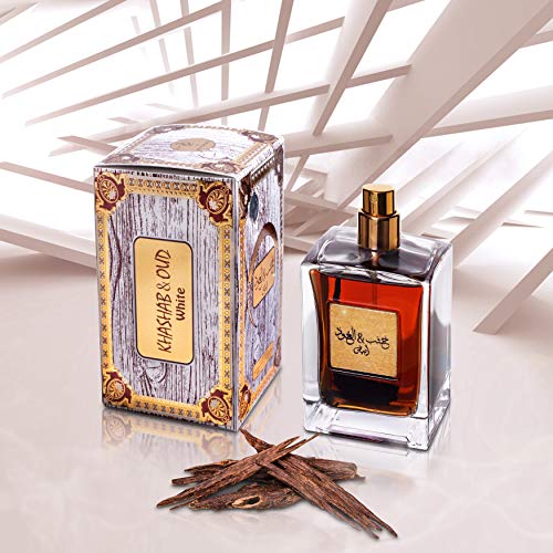 ARABIYAT Khashab & Oud White - Eau De Parfum Amber & Cedarwood Fragrance Perfumes for Men & Women 100ml