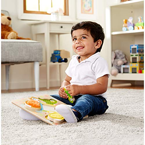 Melissa & Doug K's Kids Hungry Pelican Soft Baby Educational Toy & First Play Touch & Feel Puzzle – Peek-a-Boo Pets