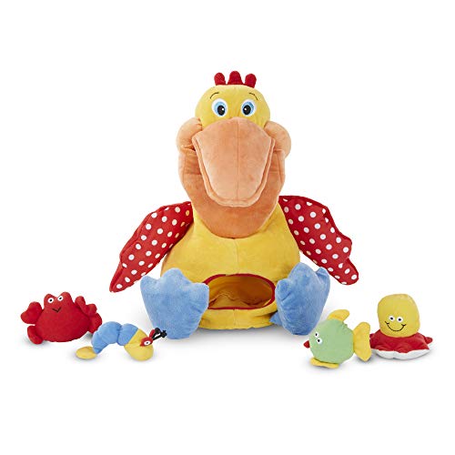 Melissa & Doug K's Kids Hungry Pelican Soft Baby Educational Toy & First Play Touch & Feel Puzzle – Peek-a-Boo Pets