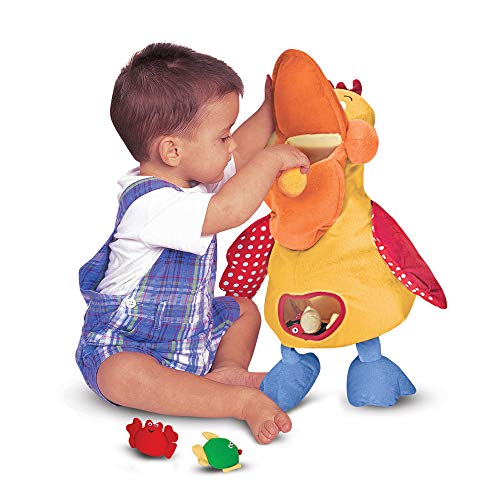 Melissa & Doug K's Kids Hungry Pelican Soft Baby Educational Toy & First Play Touch & Feel Puzzle – Peek-a-Boo Pets