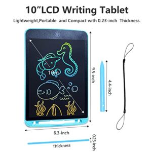 SAnmay LCD Writing Tablet 10-Inch, Doodle Board Drawing Tablet for 3 4 5 6 7 8 Year Old Kids, Erasable Electronic Doodle Pads for Toddlers, Learning Educational Toys Gifts-Blue