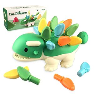 qumiimet the fine motor toy spike dinosaur, ages 18+ months toddler montessori sensory toys,educational learning toys for toddlers, fine motor skills gifts for 1 2 3 4 year old toddlers