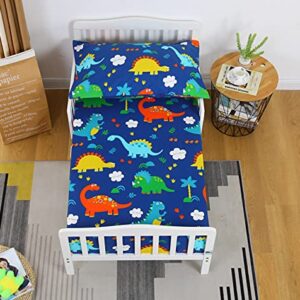 UOMNY Crib Sheets for Boys Fitted Crib Sheet Baby Sheet for Standard Crib and Toddler Mattresses Nursery Bedding Sheet Crib Mattress Sheets for Boys and Girls1 Pack Dinosaur Toddler Sheet