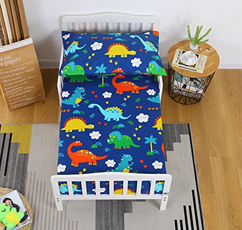 UOMNY Crib Sheets for Boys Fitted Crib Sheet Baby Sheet for Standard Crib and Toddler Mattresses Nursery Bedding Sheet Crib Mattress Sheets for Boys and Girls1 Pack Dinosaur Toddler Sheet