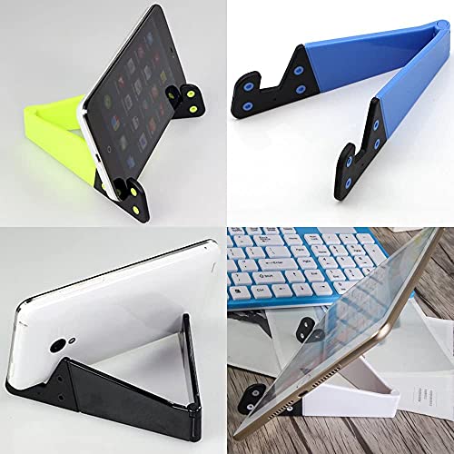 8 PCS Universal Pocket-Sized Colorful Portable Foldable V Model Mobile Phone Holder, SourceTon Desktop Stand Mount Holder Cradle Compatible with iPads,Tablets,E-Readers,Cellphones, Kindles, Pack of 8