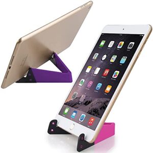 8 PCS Universal Pocket-Sized Colorful Portable Foldable V Model Mobile Phone Holder, SourceTon Desktop Stand Mount Holder Cradle Compatible with iPads,Tablets,E-Readers,Cellphones, Kindles, Pack of 8