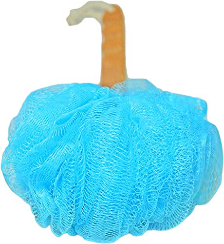 2-Pack Shower Loofah Body & Back Scrubber - Exfoliating Loofah luffa loofa Bath Brush On a Stick - With Long Wooden Handle Back Brush For Men & Women - Easy Reach Body Wash & Lotion Applicator