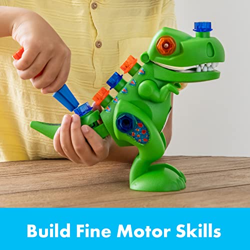 Educational Insights Design & Drill T-Rex Take Apart Dinosaur Toy, 13-Pieces, Preschool STEM Toy, Gift for Kids Ages 3+