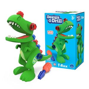 educational insights design & drill t-rex take apart dinosaur toy, 13-pieces, preschool stem toy, gift for kids ages 3+