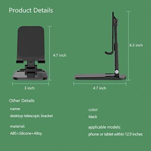 RANKTOP Adjustable Cell Phone Stand for Desk, Phone Holder can Adjustable Height and Compatible with Almost All Smart Phone as iPhone 13 Pro Xs Max Xr X Se 22 7 6 6s Plus SE 5 and Android Phone