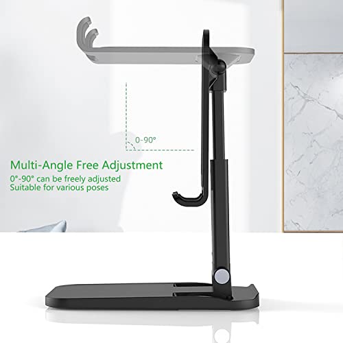 RANKTOP Adjustable Cell Phone Stand for Desk, Phone Holder can Adjustable Height and Compatible with Almost All Smart Phone as iPhone 13 Pro Xs Max Xr X Se 22 7 6 6s Plus SE 5 and Android Phone