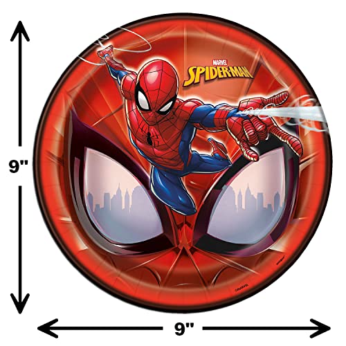 Unique Spiderman Birthday Party Bundle 8 Dinner & 8 Dessert Plates, 16 Luncheon Napkins , For 8 People and 1 Saguaro Acres Party Supply Checklist