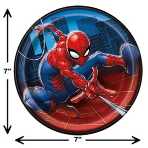 Unique Spiderman Birthday Party Bundle 8 Dinner & 8 Dessert Plates, 16 Luncheon Napkins , For 8 People and 1 Saguaro Acres Party Supply Checklist