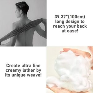 Extra Rough, Exfoliating Washcloth [Made in Japan] Exfoliating Towel Special Texture Makes Fluffy Foam Lather, Back Scrubber, Dead Skin Cell Remover [Loofah for Women and Men] (2pcs Set)