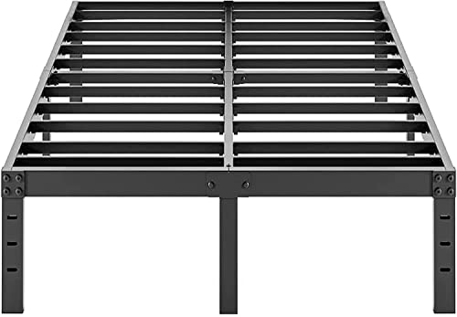 LIJQCI Full Size Bed Frame with Storage 18 Inch high Heavy Duty Metal Platform Mattress Foundation No Box Spring Needed