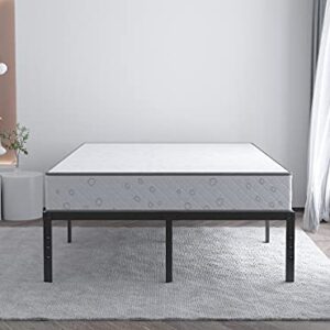 LIJQCI Full Size Bed Frame with Storage 18 Inch high Heavy Duty Metal Platform Mattress Foundation No Box Spring Needed