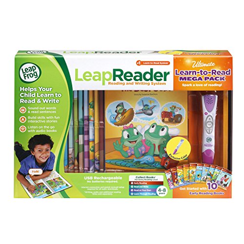 LeapFrog LeapReader System Learn-to-Read 10 Book Mega Pack, Pink