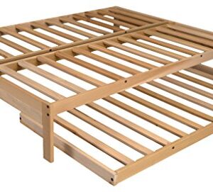 KD Frames Twin Trundle, Natural Wood