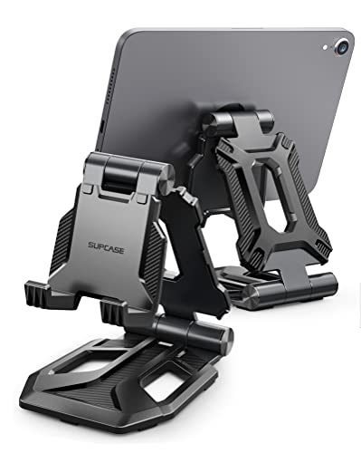 Heavy Duty Phone Stand for Desk Folds Flat Fits In Pocket-Black