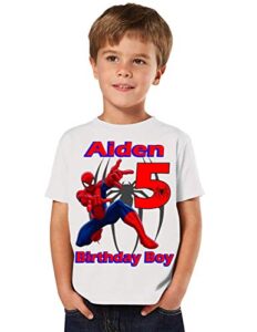 custom spider birthday shirt with any name and age family spider birthday shirts handmade kids party spider birthday