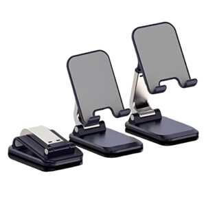 fanlory foldable phone stand for desk - adjustable height cell phone holder portable cellphone cradle desktop dock compatible with iphone 13 pro max mini, 12 11 xr x 8 7 6 plus se, 4-8'' smartphone