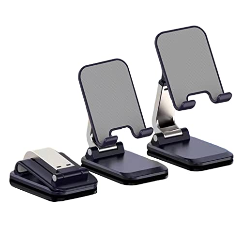 Fanlory Foldable Phone Stand for Desk - Adjustable Height Cell Phone Holder Portable Cellphone Cradle Desktop Dock Compatible with iPhone 13 Pro Max Mini, 12 11 XR X 8 7 6 Plus SE, 4-8'' Smartphone