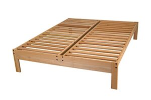 kd frames nomad platform natural poplar bed - queen