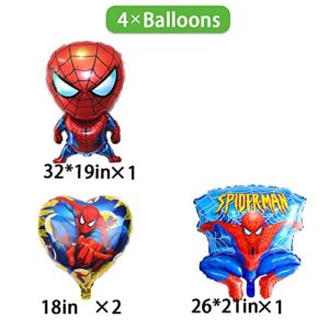 MISCOO Spiderman Party Supplies | Decorations | Banner | Balloons | For Boys | Backdrop | Birthday | Set | Decor