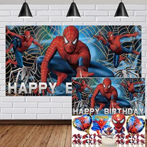 MISCOO Spiderman Party Supplies | Decorations | Banner | Balloons | For Boys | Backdrop | Birthday | Set | Decor