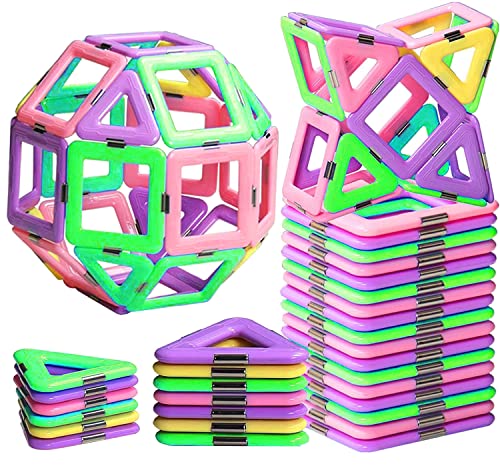 Rock Goldfish Magnetic Blocks Building Toys for Kids, Magnetic Tiles STEM Kit Educational Stacking Blocks Toys for Boys and Girls(X-32)