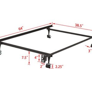 KB Designs - Sturdy Metal Twin Size Bed Frame Base for Box Spring and Mattress Foundation