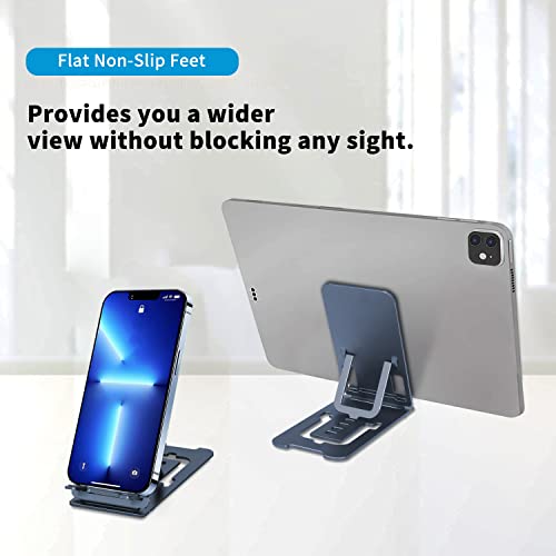 Cell Phone Stand, Adjustable Phone Stand for Desk,Phone Dock,Holder,Aluminum Desktop Stand,Travel Holder,Accessories DeskCompatible for iPhone 14 13 12 11 Pro Max X Xr Samsung S22 S21 A53 Space Grey